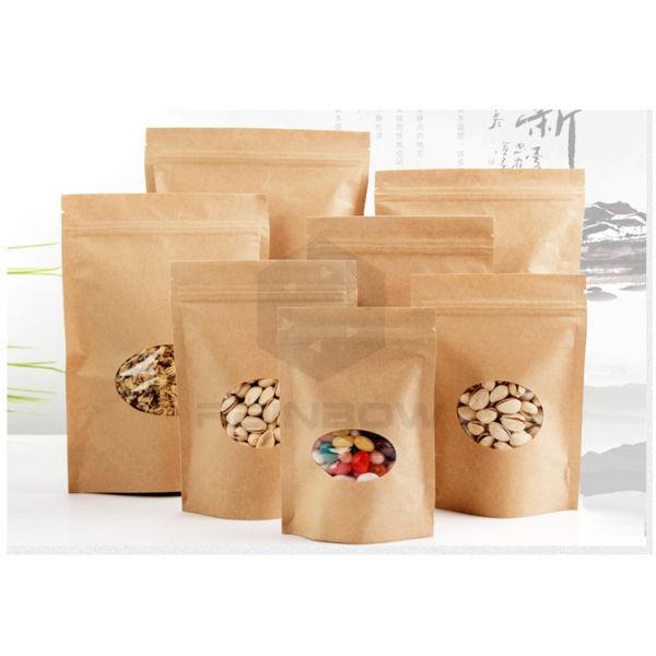 качество еды пользовательского порядка зиплок стоит вверх бумажный мешок крафт для еды