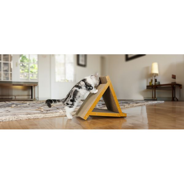 MEOW LOVE Luxury Retro Style Cat Scratch Board Sustainable Corrugated Paper Pet Bed for Small Animals Comfortable Modern  Sofa
