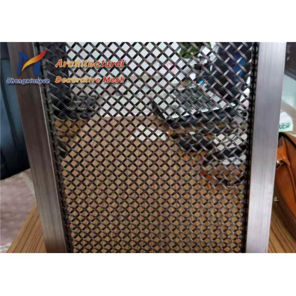 Facades 304 Stainless Steel Mesh Screen 10mm Copper Plating