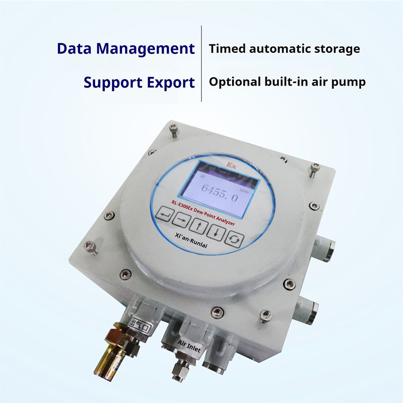 Industrial Portable Explosion Proof Gas Dew Point Analyzer Metal Construction Micro Water Analyzer Detector