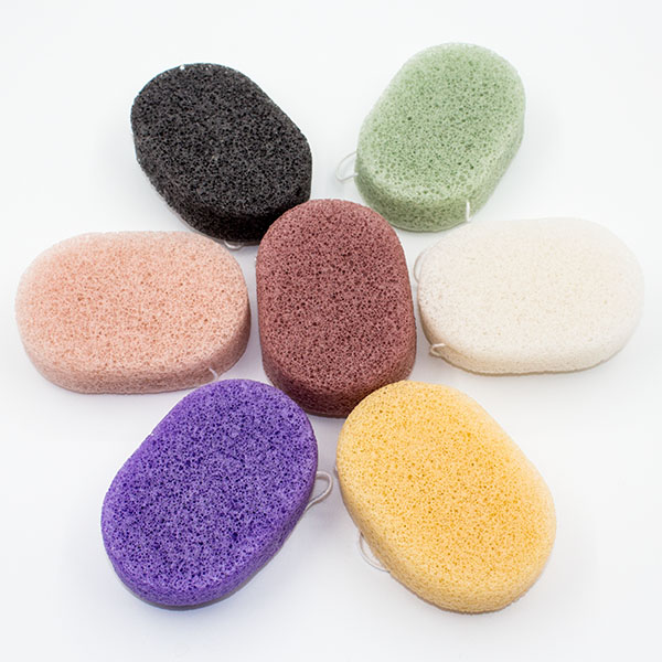 Овальная губка зеленого чая EN71 Konjac