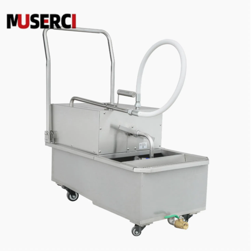 LYC-01 Commercial Portable Fryer Oil Filter Machine 48L For Large Kitchens CE
