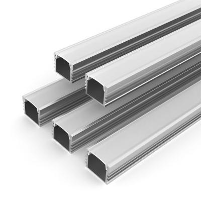Surface Mount LED Strip Aluminium Profile with Anodized Surface and PC Cover for Decorative Illumination H7.5mm * W12.0mm