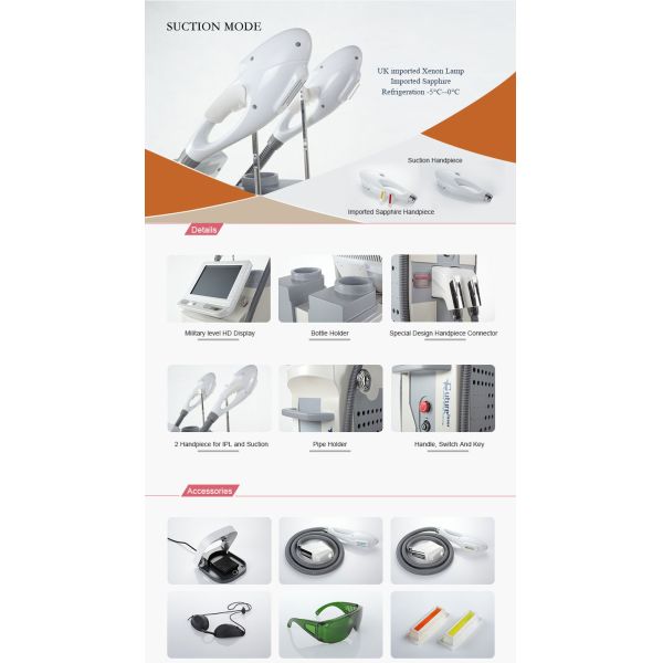 Acne Therapy Laser Hair Removal Device , IPL Permanent Hair Removal System Alarm Protection