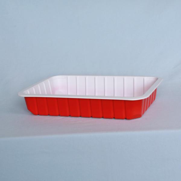 285 X 205 X 55 MM PP Disposable Plastic Stackable Food Tray Clear Rectangle