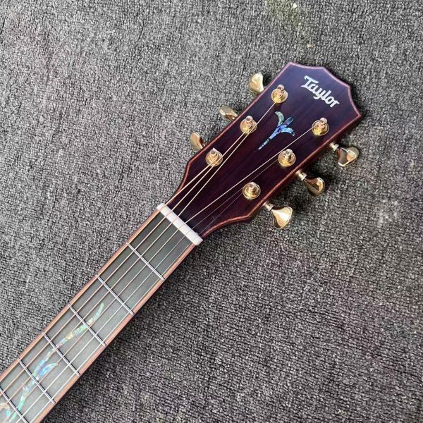 AAAAA solid koa top k24ce body SOLID KOA back side Taylor style acoustic guitar bone nut