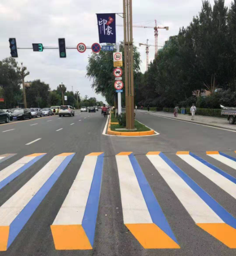 White and Yellow Reflective Street Paint , C5 Resin Sidewalk Marking Paint