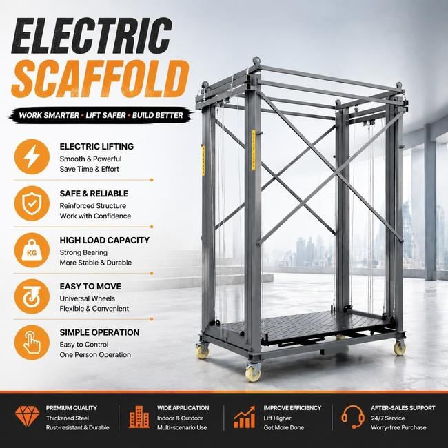 Electric Scaffold Lift Table Mobile Construction Aerial Work Platform