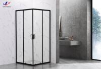 4/5mm Casque de douche en verre trempé carré avec cadre en aluminium noir