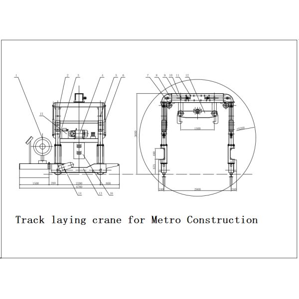 Metro Track laying crane, China good quality dt10t gantry crane, track laying plate transport crane, hydraulic elevator