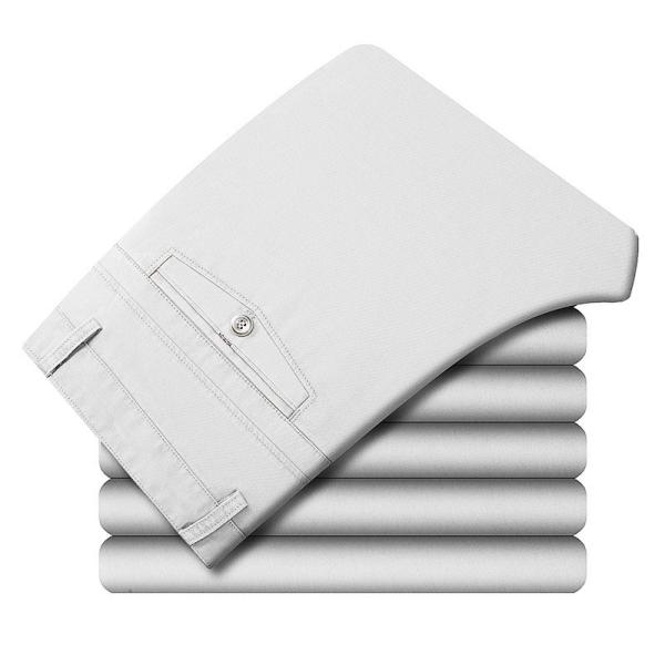 Calças de negócios masculinas Calças coreanas com bolsos laterais e estilo casual