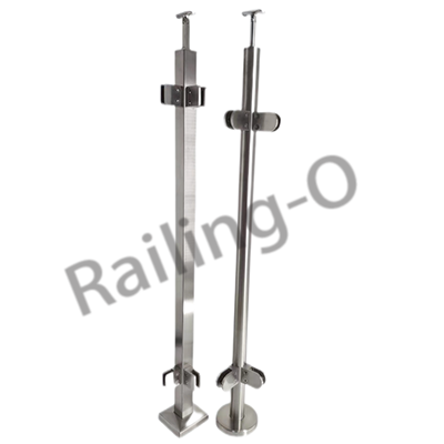90° Corner Post with Saddle for Handrail Systems AISI304/316 Satin/Mirror Finish