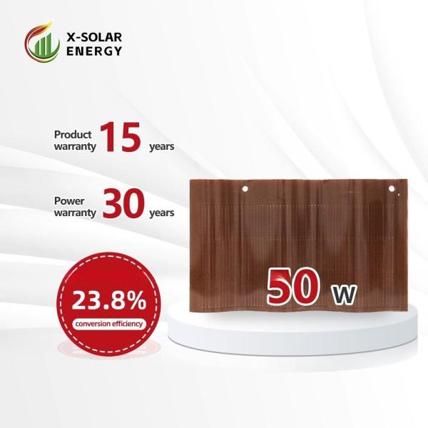 Solar Energy Curved Photovoltaic Roof Tiles Max System Voltage DC 1000 / 1500V IEC