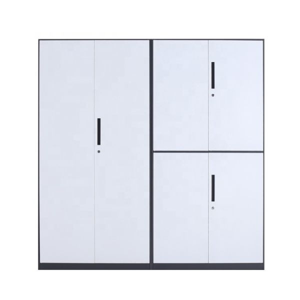 0.4-1.2mm Metal Filing Storage Cabinet Steel Cupboard Design With Glass