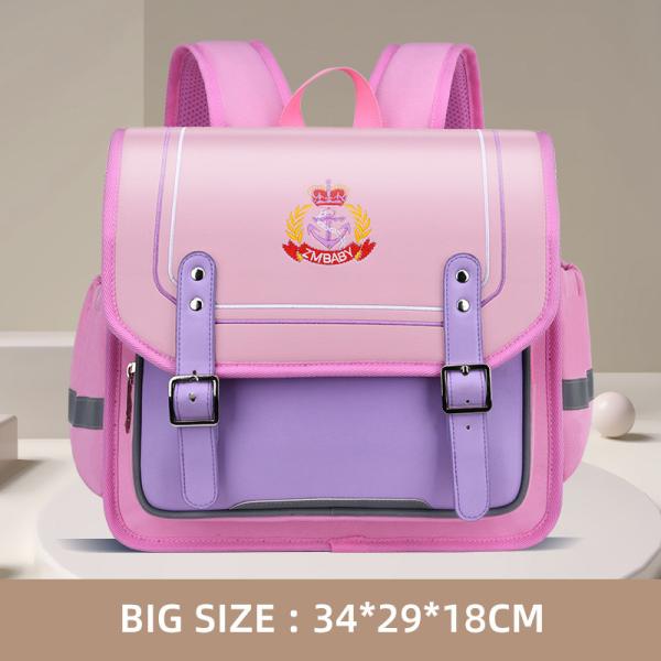 Lock Design Leather School Backpacks Oxford Kids School Book Bags