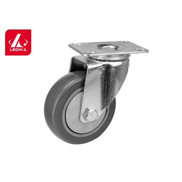 4 Inch 5 Inch Nylon Casters Medium Duty Brake Wheels For Flight Case