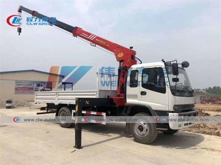 тележка 10tons ISUZU с прямым краном SPS2500001 руки Грузовик ISUZU FTR установил прямую руку 10 тонн крана Palfinger