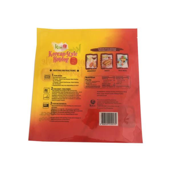 custom printed three side seal frozen food grade nylon plastic packaging vacuum bag for packing for food