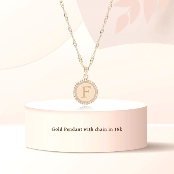 Oro de 18 caratos con collar de colgante