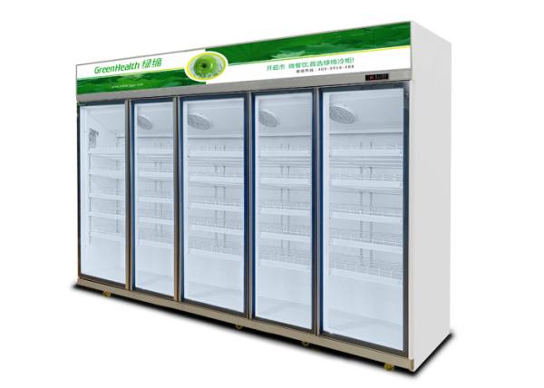 Refrigerador comercial de vidro amigável da bebida da exposição de Eco baixo E para o supermercado da barra