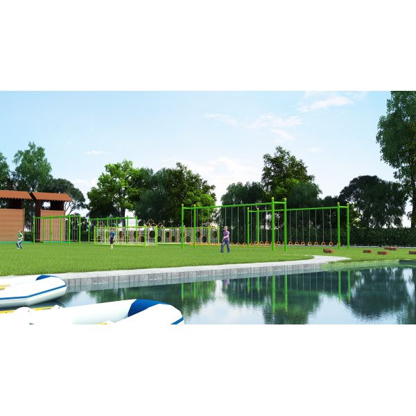 Игровые объекты в парке развлечений Курс приключенческих веревок для детей взрослый