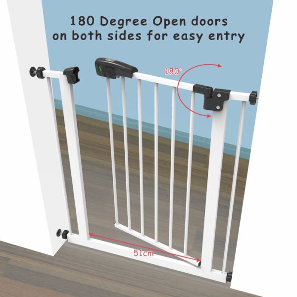 Extendable Metal Baby Safety Gates 72.5cm Height Wall Mount Gates