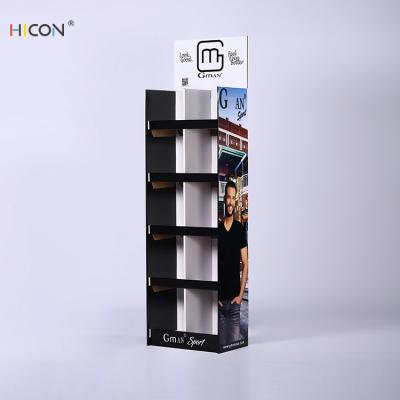 5-tier T-shirt Display Cardboard Display Stands for Sportswear