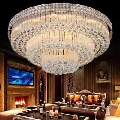 Warm White LED Ceiling Light 3500K Modern Luxury Crystal Chandelier Ceiling Light