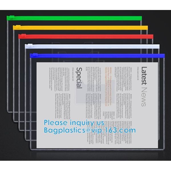 Biodegradable Slider Zipper Vinyl k Bag Slider Zipper Beach Vinyl Toiletry Zipp PVC Snap Closure