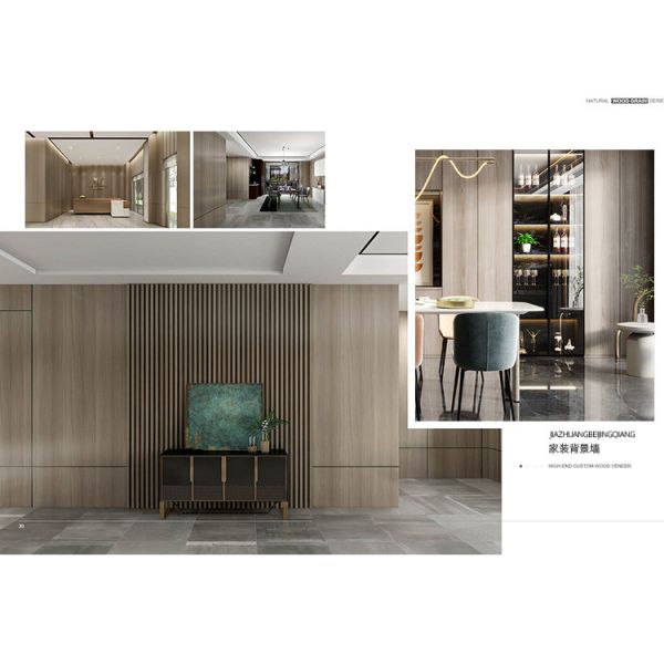 Внутренние подгонянные панели стены облицовки древесины угля водоустойчивого деревянного зерна бамбуковые