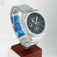 Montres de luxe en quartz pour hommes Robe en acier inoxydable Montres de poignet Homme Horloge chronographe imperméable