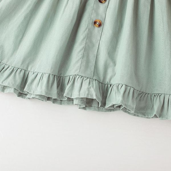 Summer Children'S Clothing Baby Girls Suspender Dress Solid Color