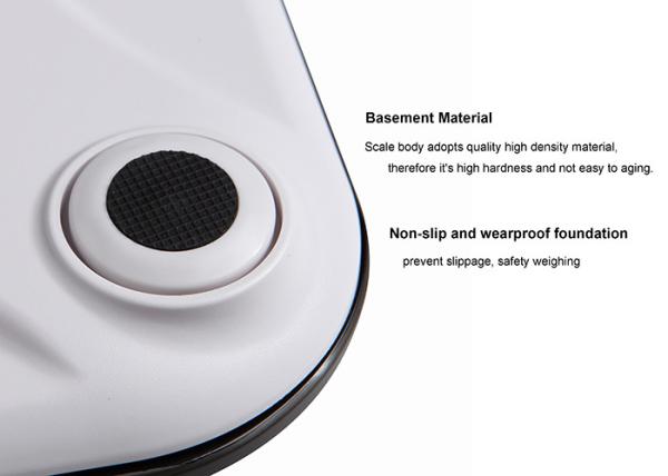 Auto Zero Resetting Electronic Bathroom Scales White Color 180kg Capacity