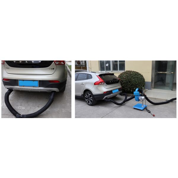 Dual Inlet Portable Exhaust Extractor with Carbon Filter for Heavy-Duty Vehicles