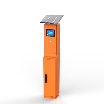 17 inch cold rolled sheet steel Solar-Powered Kiosks manufacturer cash payment custom parking kiosk machine for outdoor use