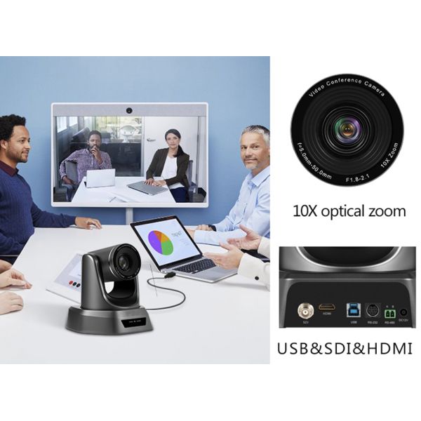 Камеры конференции IP SDI HDMI сигнал 10X совместимой HD профессиональный оптически