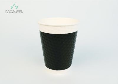 White / Black Simple Design Disposable Hot Tea Cups , Take Out Coffee Cup Water Resistant
