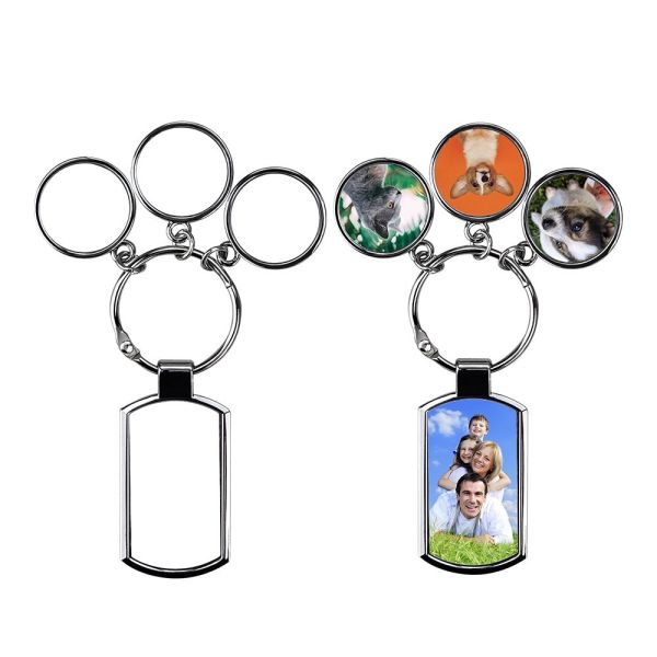 Personalized Unique Father'S Day Gifts I Love DAD PAPA Blank Metal Sublimation Keychain