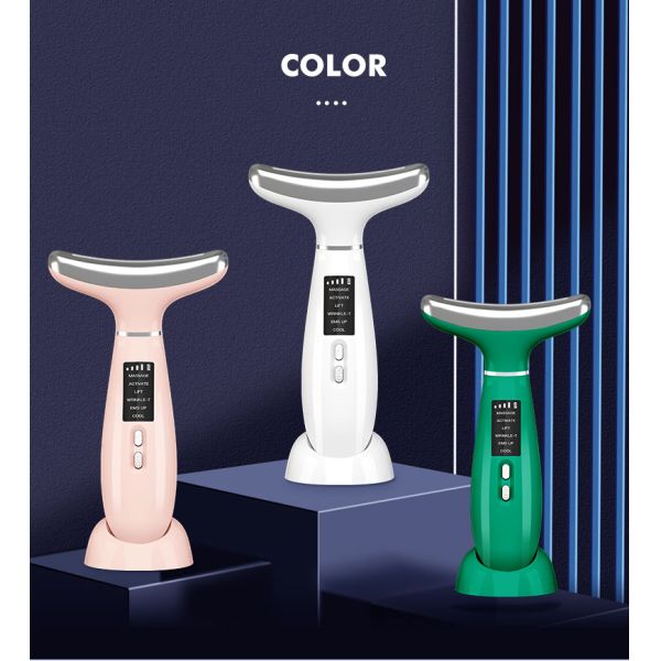 Micro-Current Heating Neck Beauty Device for Electric Massage and Wrinkle Removal