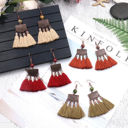 Fashion Bohemian Tassel Earrings Drop Earrings
