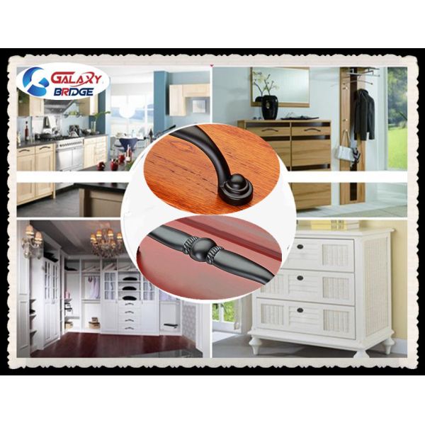 Roma Style Kitchen Cabinet Handles And Knobs, Matte Black Wardrobe Handles Arched Drawer Pulls