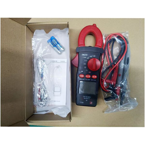 Anti Burn Electrician Maintenance Clamp Multimeter High Precision AC 600A DMQ205