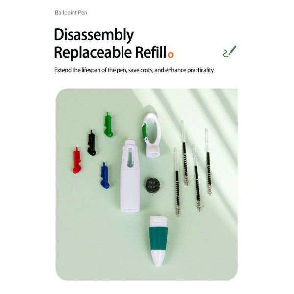 Four Color Ink Ball Pen Mountaineering Buckle Shape Plastic Ballpoint Pen