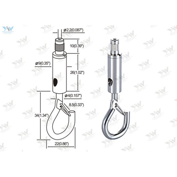 Замок безопасности крюка вешалок приспособления кабеля воздушных судн продуктов освещения само- сжимая
