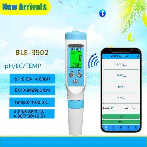 Умный тестер качества воды EC ph-метра Bluetooth тарировка 5 пунктов автоматическая