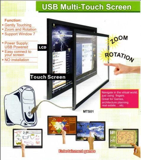 49'' High Quality Infrared Touch Screen, IR Multi Touch Frame, IR Touch Screen Overlay
