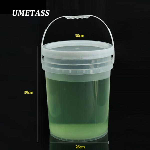 Food Storage with UMETASS 5 Gallon Clear Plastic Bucket Printing Silk Screen Printing