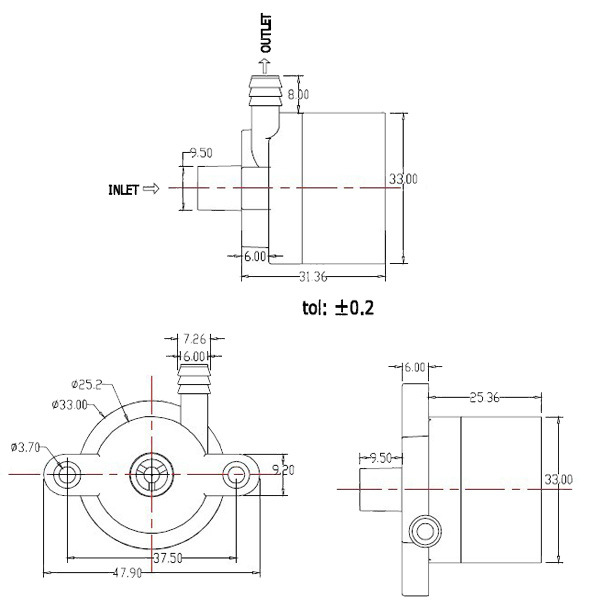 FLOWLEAP food grade dc pump 12V brushless water pump long life centrifugal pump hot water 100℃ submersible pump KCP-3002