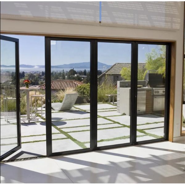 Custom High Wind Resistance Double Glass Aluminum Alloy Casement Doors for Home Office