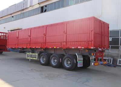 30 Tons Three Axle Box Type Warehouse Gate Semi-Trailer with Side Wall Height 600-1500mm